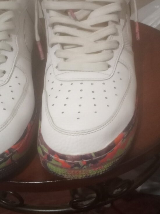 Nike Air Force 1 Marble Color Swirl White Sneakers Men\'s Size 9 AJ9507-100 main image 7